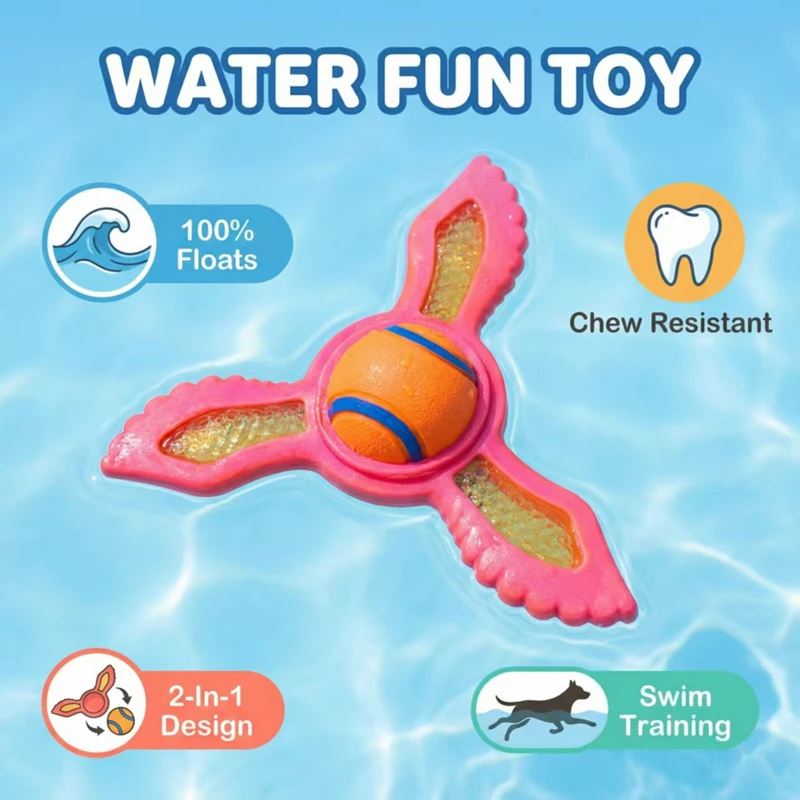 Flying Disc Dog Training Toy - Disco Flutuante Interativo para Cães, Brinquedo